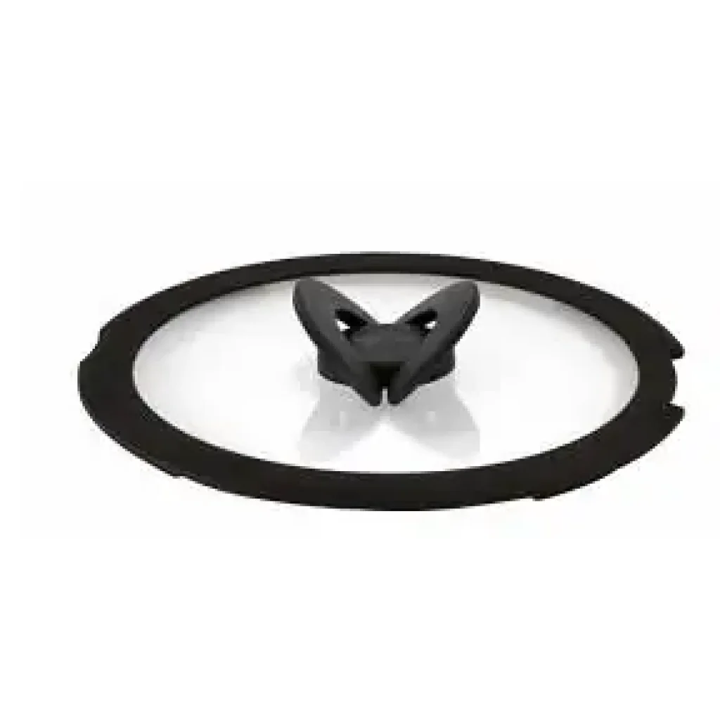 Кришка Tefal Ingenio 22см, скло, силікон, прозоро-чорний (L9846453) UA