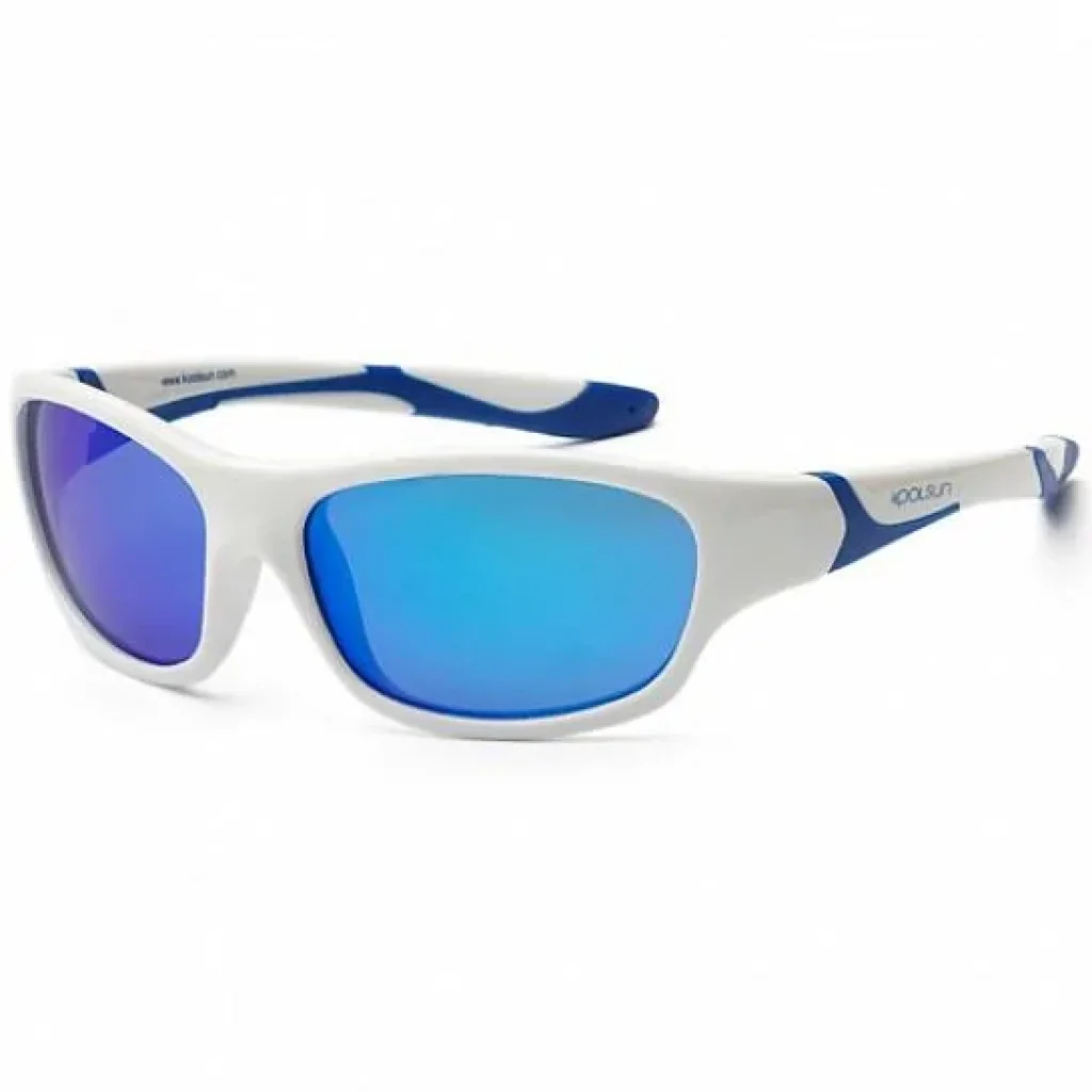 Дитячі сонцезахисні окуляри Koolsun Sport, 3-8р, біло-блакитний, KS-SPWHSH003 UA