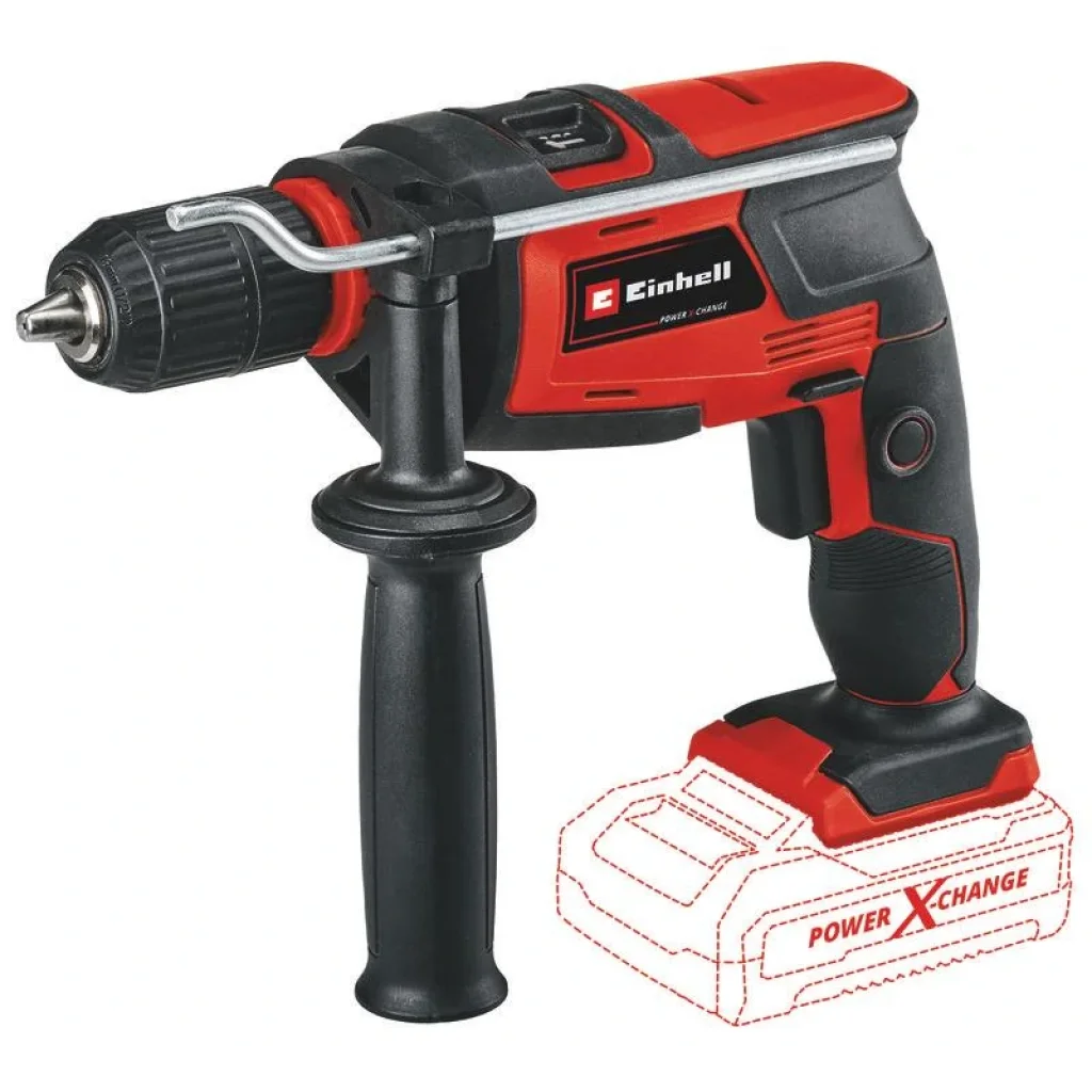 Дриль ударний Einhell TC-ID 18 Li-Solo, PXC, акум., БЗП, 2600об/хв, 0-13мм, 1.6кг, (без АКБ і ЗП), 4513960 UA