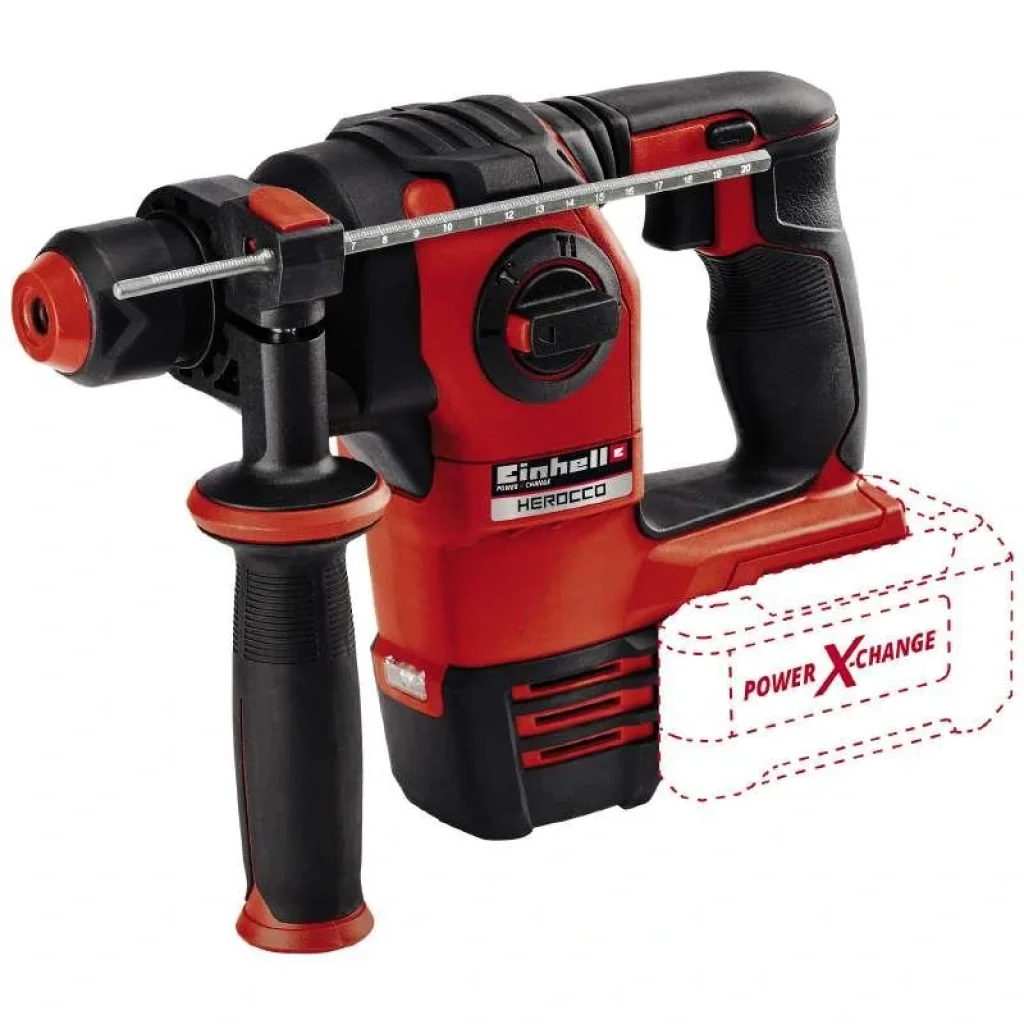 Перфоратор Einhell HEROCCO, PXC, акум., SDS+, 2.2Дж, 4.38кг, Solo (без АКБ і ЗП), 4513900 UA