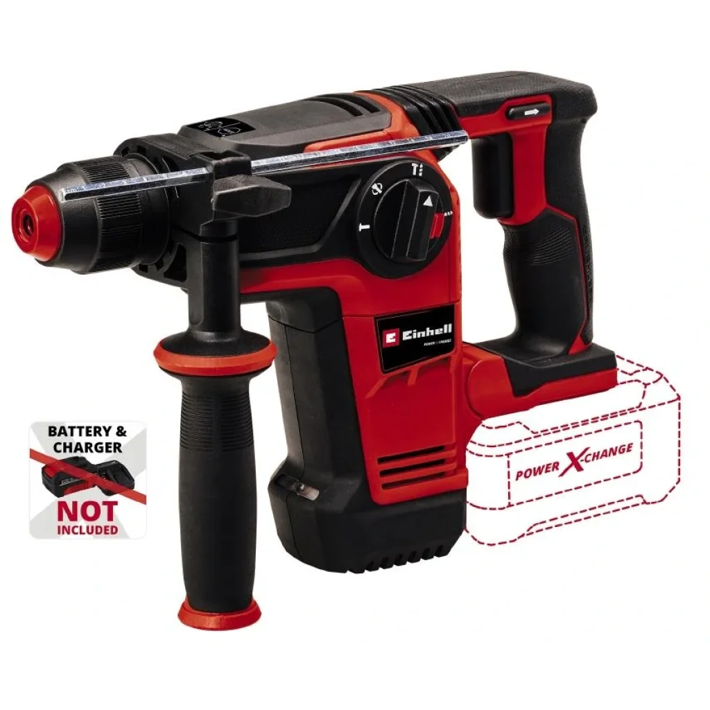 Перфоратор акумуляторний Einhell TP-HD 18/26LI BL - Solo, SDS-plus, PXC 18В, 2.6Дж, 0-1200об•хв, 5500уд•хв, безщітковий, 3кг, без АКБ та ЗП, 4514265 UA