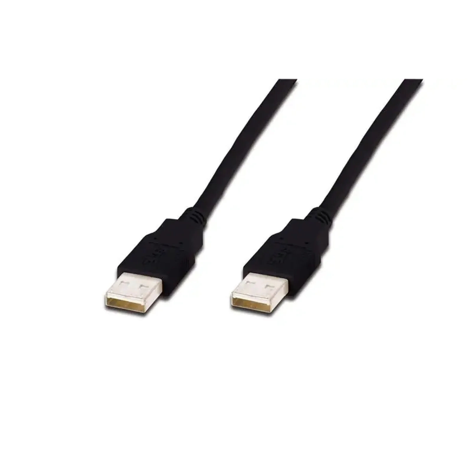 Кабель DIGITUS USB-A (M/M) заряджання/синхронізації, 1.8м, чорний (AK-300100-018-S) UA