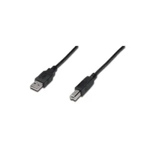 Кабель DIGITUS USB-A > USB-B синхронізації, 1.8м, чорний (AK-300102-018-S) UA