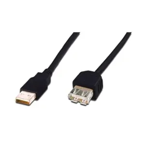 Кабель DIGITUS USB-A (M/F) заряджання/синхронізації, 3м, чорний (AK-300200-030-S) UA