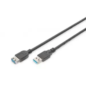 Кабель ASSMANN USB 3.0 (AM/AF) 1.8м, чорний (AK-300203-018-S) UA
