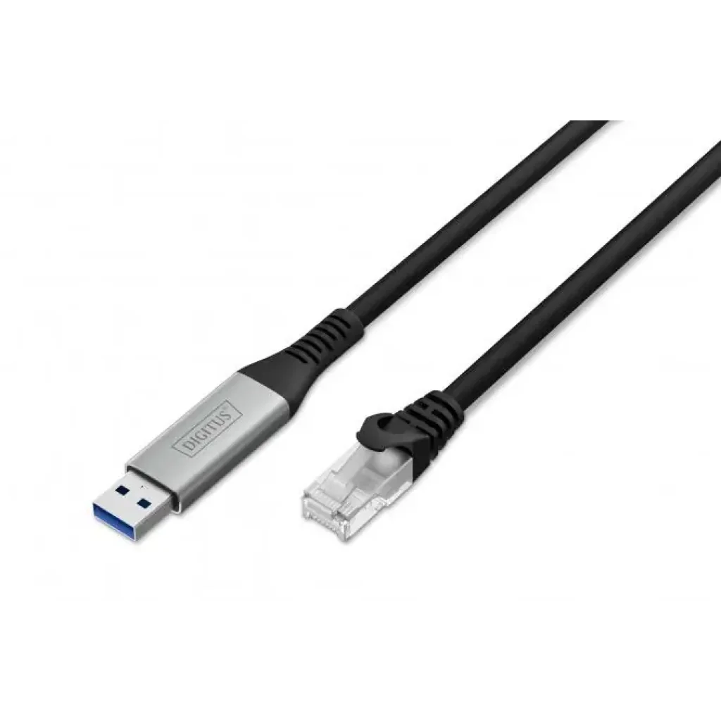 Кабель DIGITUS Ethernet USB-A - RJ45 CAT 6A S/FTP, 1 Gbit/s, 2m, LSZH (AK-300600-020-S) UA