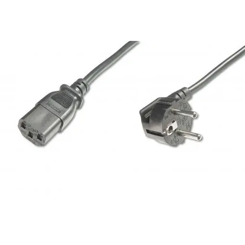Кабель живлення DIGITUS Schuko 90 > C13, 2.5м, чорний (AK-440100-025-S) UA