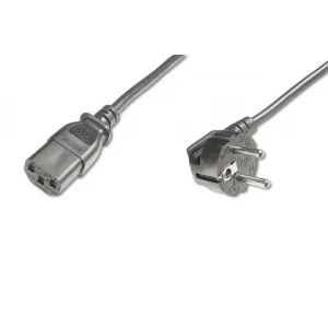 Кабель живлення DIGITUS Schuko 90 > C13, 2.5м, чорний (AK-440100-025-S) UA