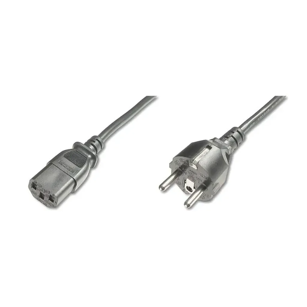 Кабель живлення DIGITUS Schuko > C13, 1.8м, чорний (AK-440101-018-S) UA
