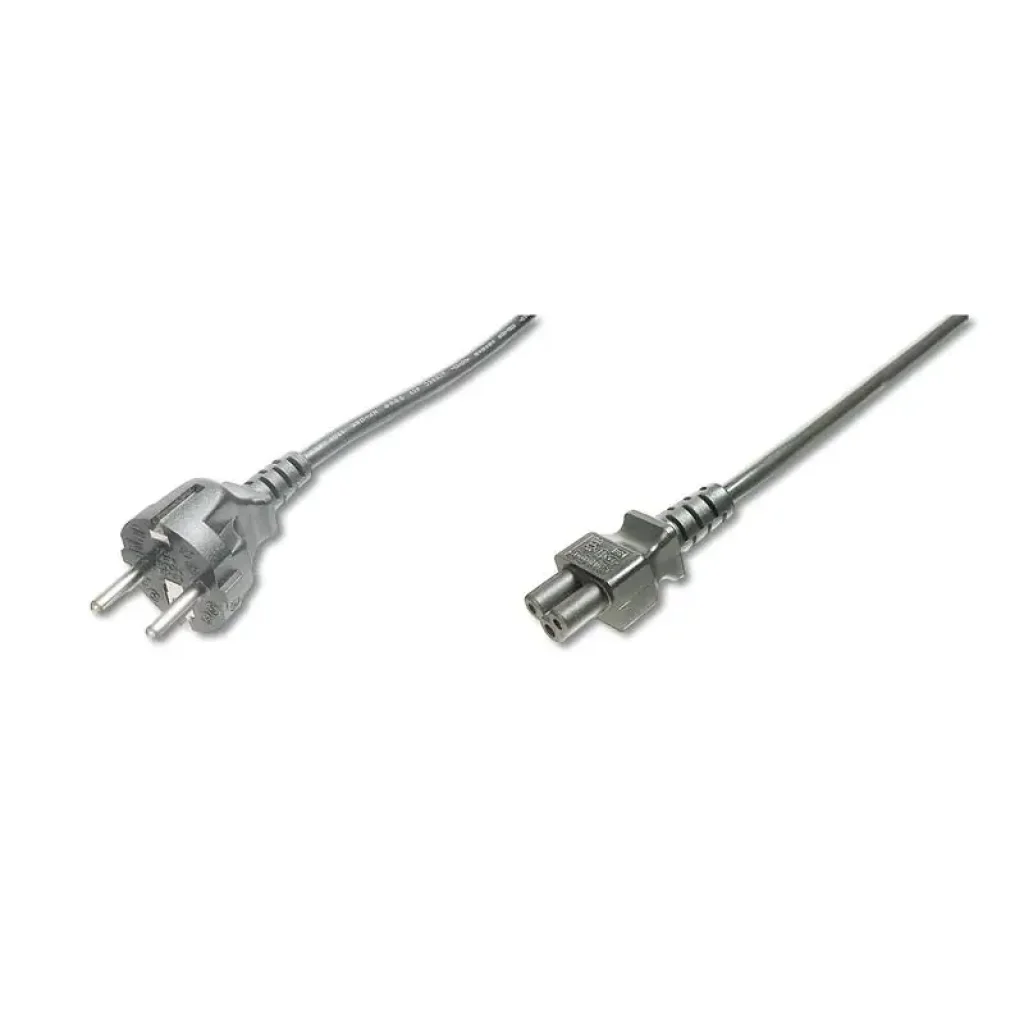 Кабель живлення DIGITUS Schuko CEE 7/7 (Typ-F) - C5 M/F, 1.2м, чорний (AK-440115-012-S) UA