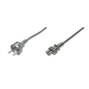 Кабель живлення DIGITUS Schuko CEE 7/7 (Typ-F) - C5 M/F, 1.2м, чорний (AK-440115-012-S) UA