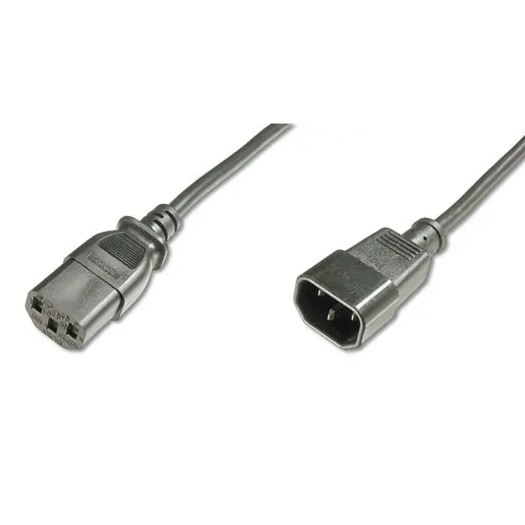 Кабель живлення DIGITUS C13 > C14, 1.8м, чорний (AK-440201-018-S) UA