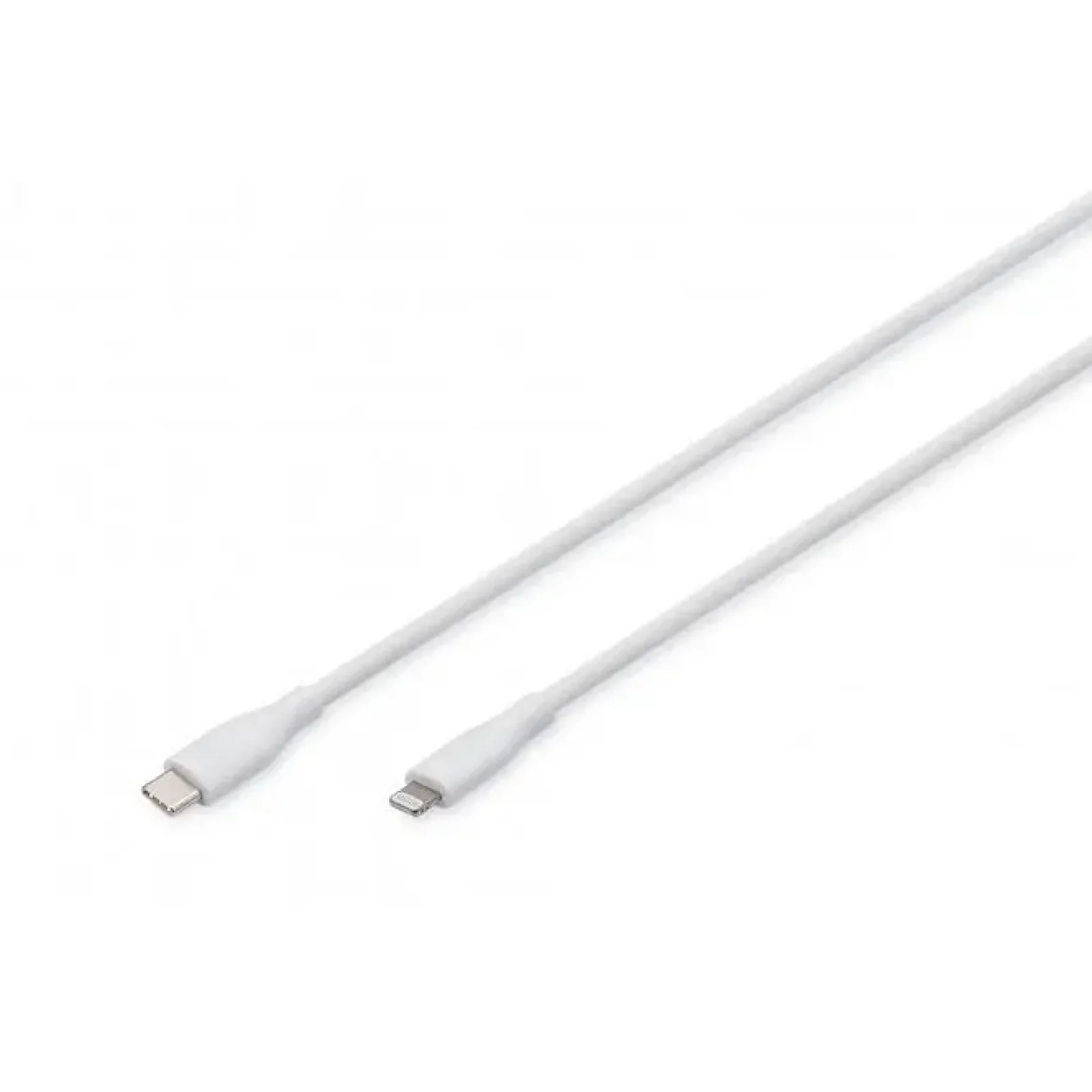 Кабель DIGITUS USB-C > Lightning заряджання/синхронізації, USB 2.0, 60W, силіконовий, 2м, білий (AK-600110-020-W) UA