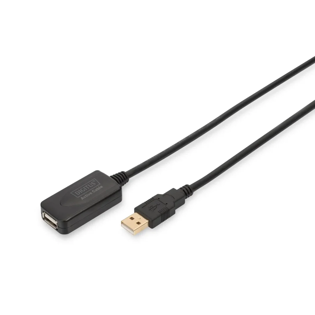 Подовжувач DIGITUS USB 2.0 Active Cable, A/M-A/F, 5м, чорний (DA-70130-4) UA