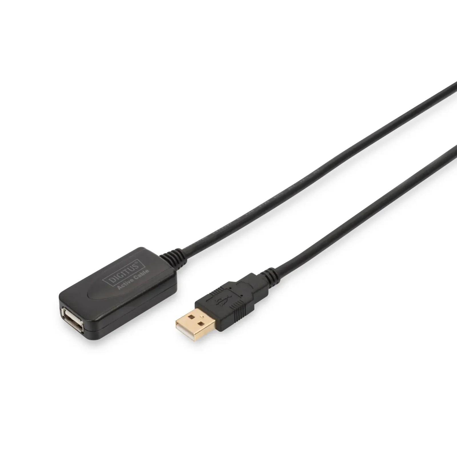 Подовжувач DIGITUS USB 2.0 Active Cable, A/M-A/F, 5м, чорний (DA-70130-4) UA