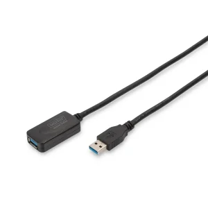 Подовжувач DIGITUS USB 3.0 Active Cable, A/M-A/F, 5м, чорний (DA-73104) UA
