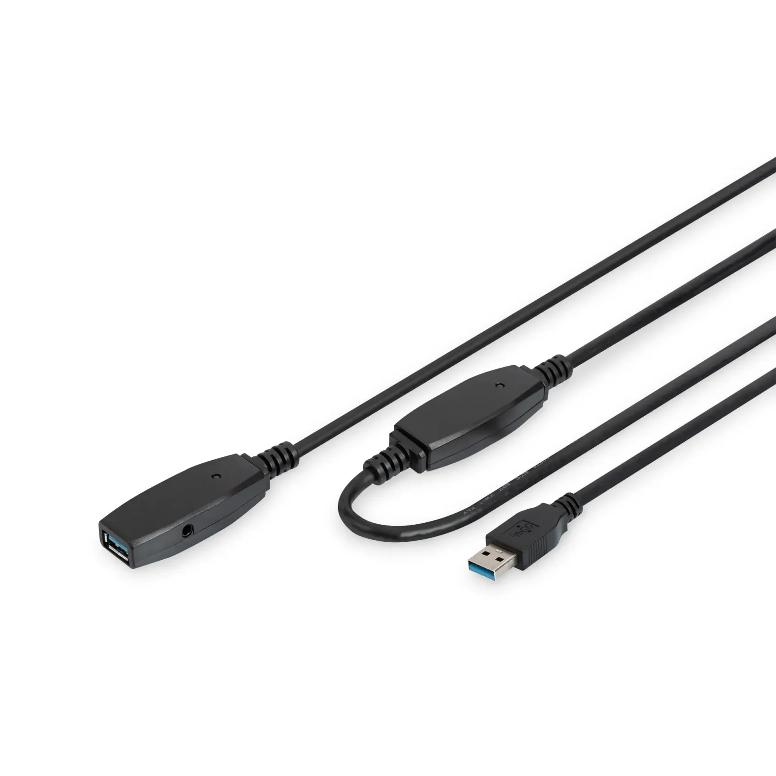 Подовжувач DIGITUS USB 3.0 Active Cable, A/M-A/F, 10м, чорний (DA-73105) UA