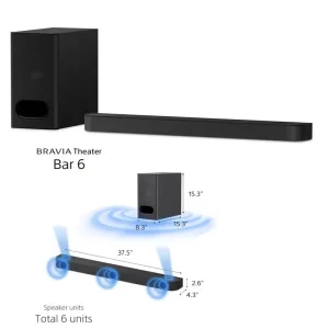 Саундбар Sony HT-B600 350Вт, 3.1.2, BT, HDMI-ARC, optical, sub, Dolby Atmos®/DTS:X® (HTB600.AF1) UA
