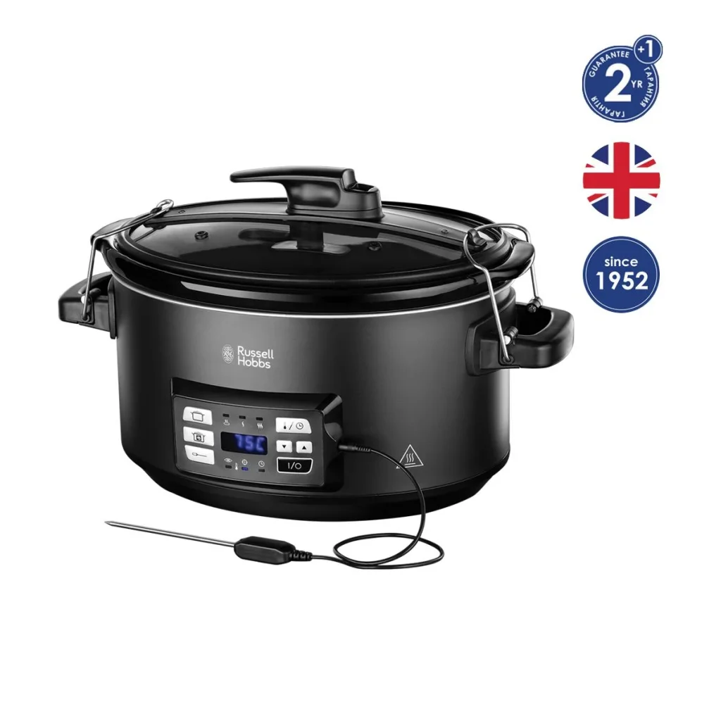 Мультиварка 3в1 Russell Hobbs 25630-56 SOUS VIDE, 6.5 л, мікропроцесорний дисплей, 2 щупи, чорний UA