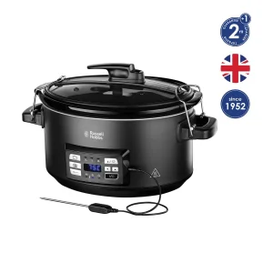 Мультиварка 3в1 Russell Hobbs 25630-56 SOUS VIDE, 6.5 л, мікропроцесорний дисплей, 2 щупи, чорний UA