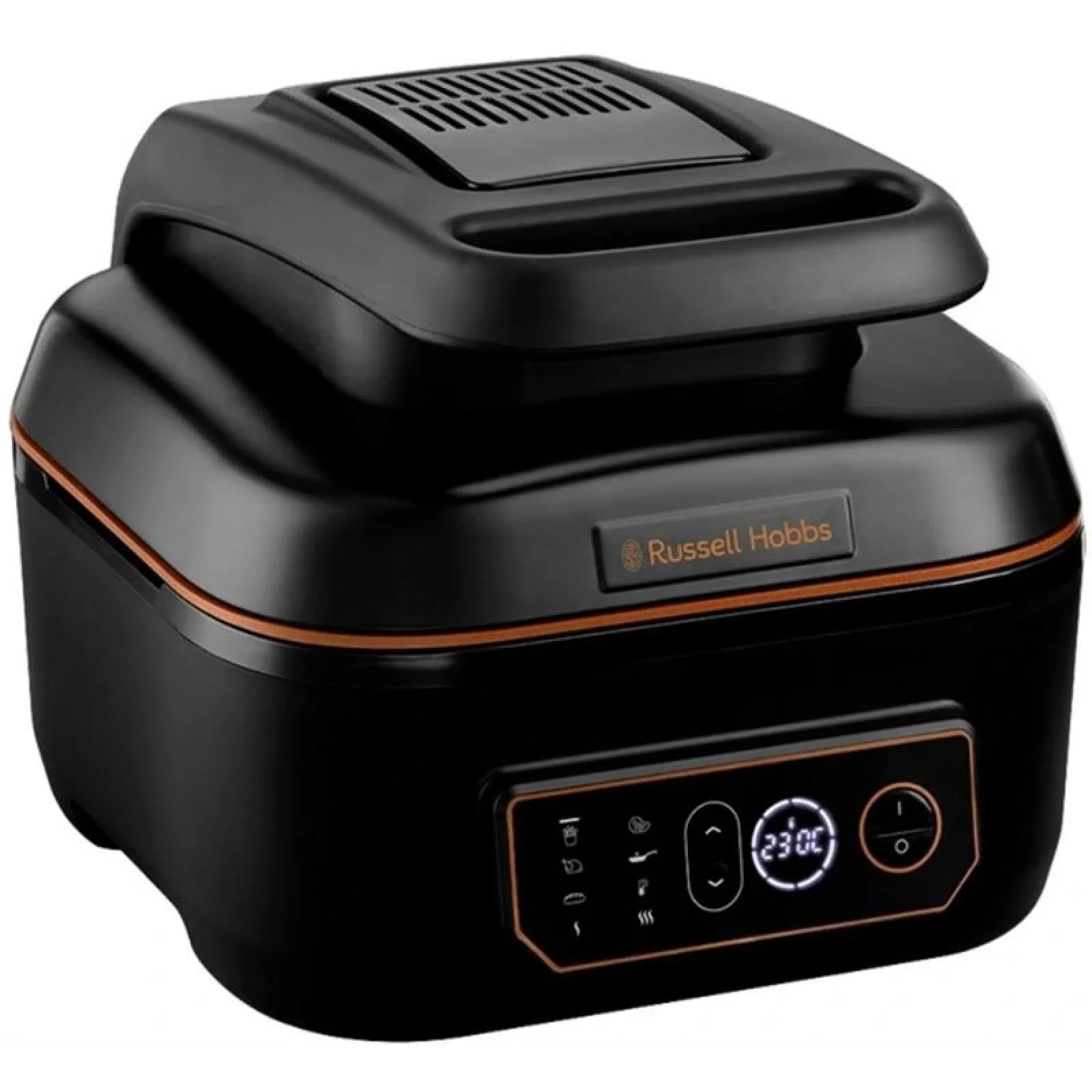 Мультипіч Russell Hobbs SatisFry Air & Grill, 1745Вт, чаша-5,5л, сенсорне керування, алюміній, пластик, чорно-помаранчевий, 26520-56 UA