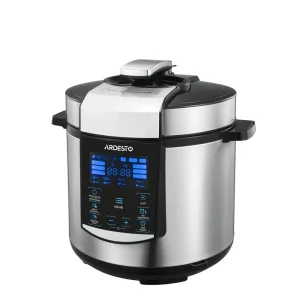 Мультиварка-скороварка Ardesto MPC-P225, 900Вт, чаша-5л, електр. керування , книга рецептів, нерж. сталь+пластик, срібляста UA