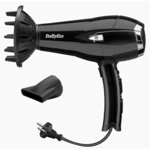 Фен Babyliss, 2000Вт, 3 режими, іоніз-я, хол. обдув, змотка шнура, чорний, D374DE UA