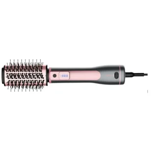 Фен-щітка Ardesto Brush Pink Touch, 1200Вт, 2 швидкості, 2 темп. режими, LED-дисплей, функція іонізації , 4 насадки, сірий+ рожевий, HD-CR300PT UA
