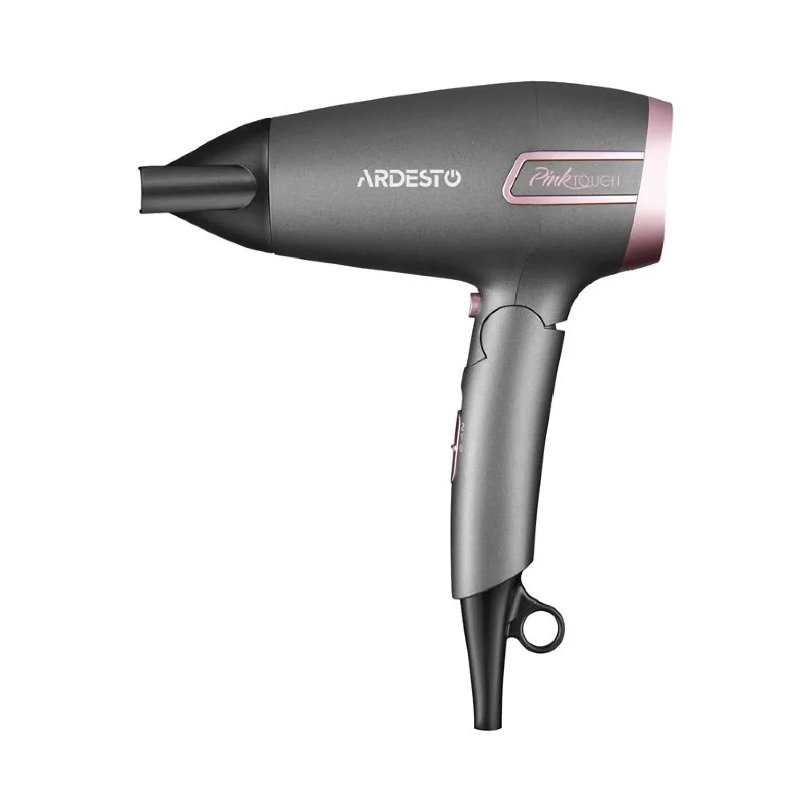Фен Ardesto Pink Touch, 2000Вт, 2 швидкості, 2 темп.режими, складана ручка, сірий+рожевий, HD-R350PT UA