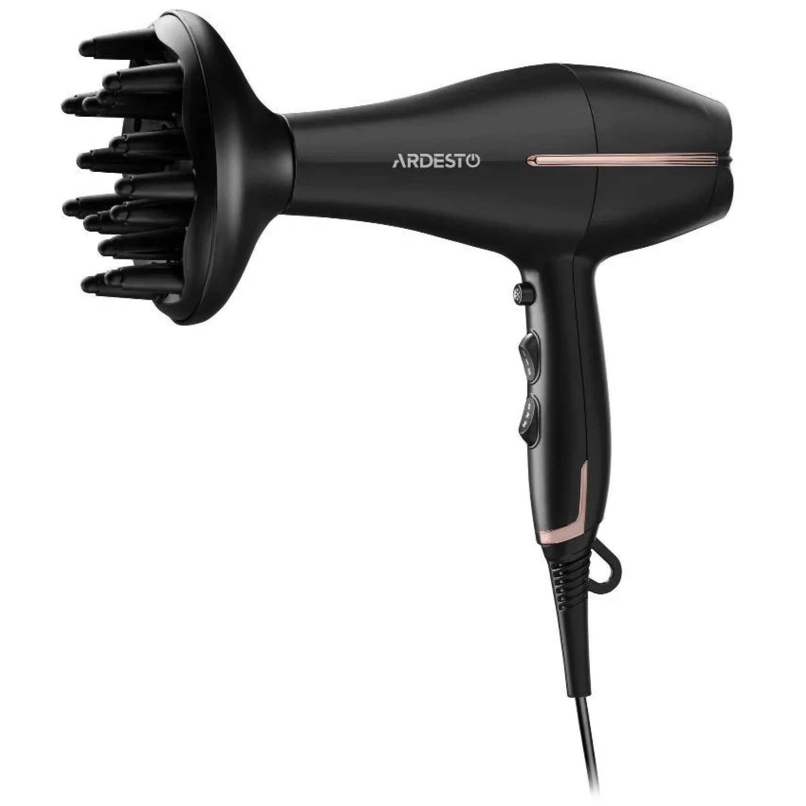 Фен Ardesto HD-Y220PRO/1850-2200Вт/2 скорости/ 3 темп.режима/диффузор/черный+золото UA