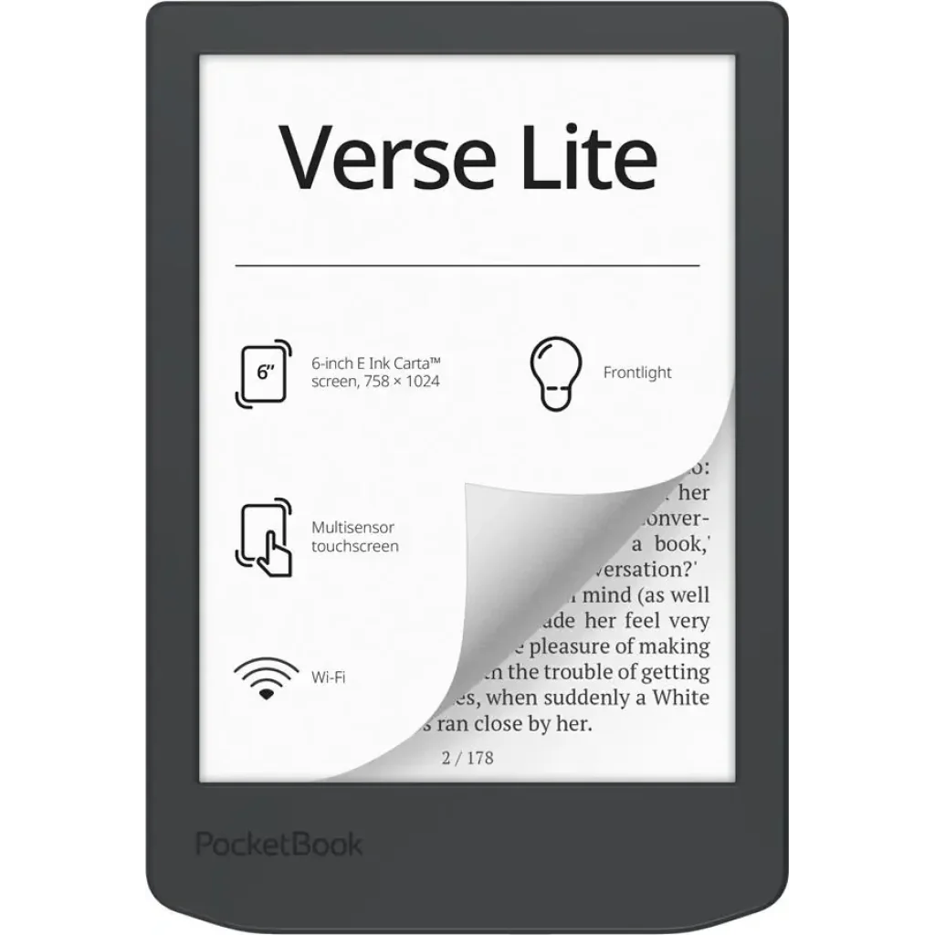 Електронна книга PocketBook 619 Verse Lite Midnight Grey (PB619-T-CIS) UA