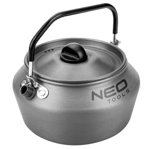 Чайник туристичний Neo Tools, 0.8л, анодований алюміній, складане руків'я, сертифікат LFGB, чохол, 0.19кг (63-147) UA