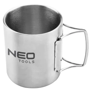 Кухоль туристичний Neo Tools, 320мл, складане руків'я, нержавіюча сталь, чохол, 0.15кг (63-150) UA