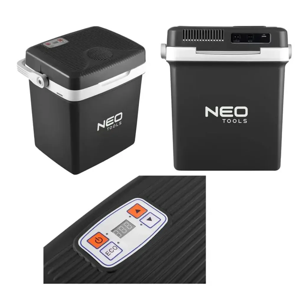 Холодильник мобільний Neo Tools, 2в1, 26л, 230/12В, підігрів 55Вт, охолодження 60Вт, електронна панель, USB-порт, 3.8кг (63-152) UA