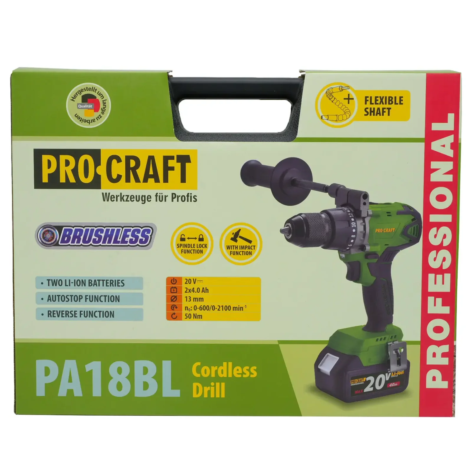 Шуруповерт Procraft PA18BL Universal Extra (2 акб) (PA18BL_ind) UA