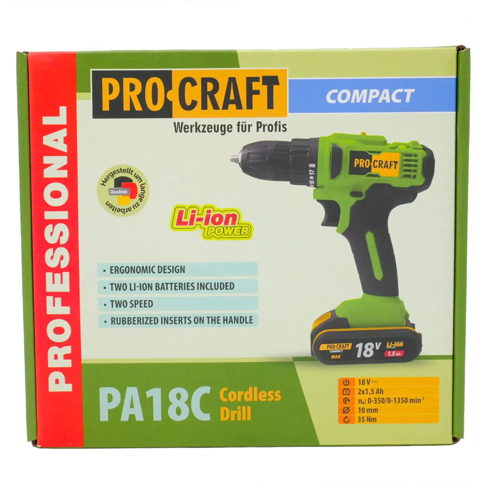 Шуруповерт Procraft PA18C COMPACT (PA18C_com) UA