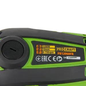 Шуруповерт мережевий Procraft PB1200DFR UA