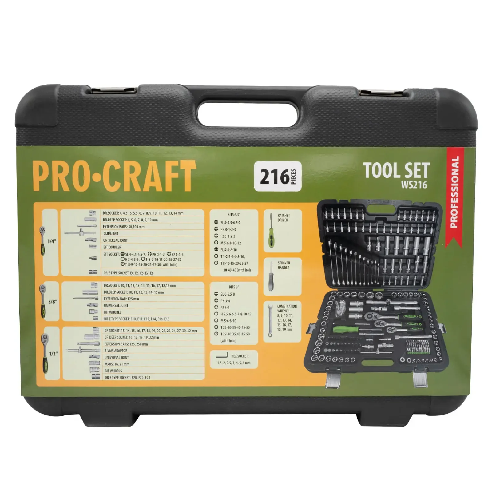 Набір ручного інструменту Procraft WS216 UA