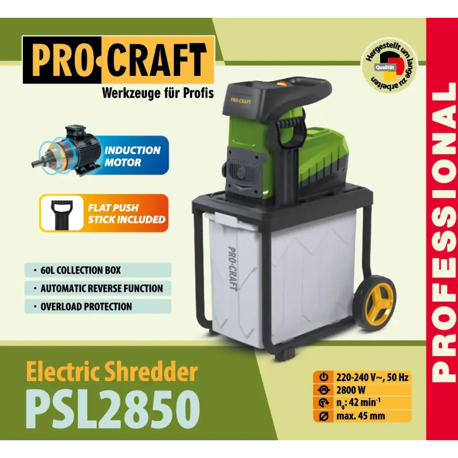 Подрібнювач гілок Procraft PSL2850 UA