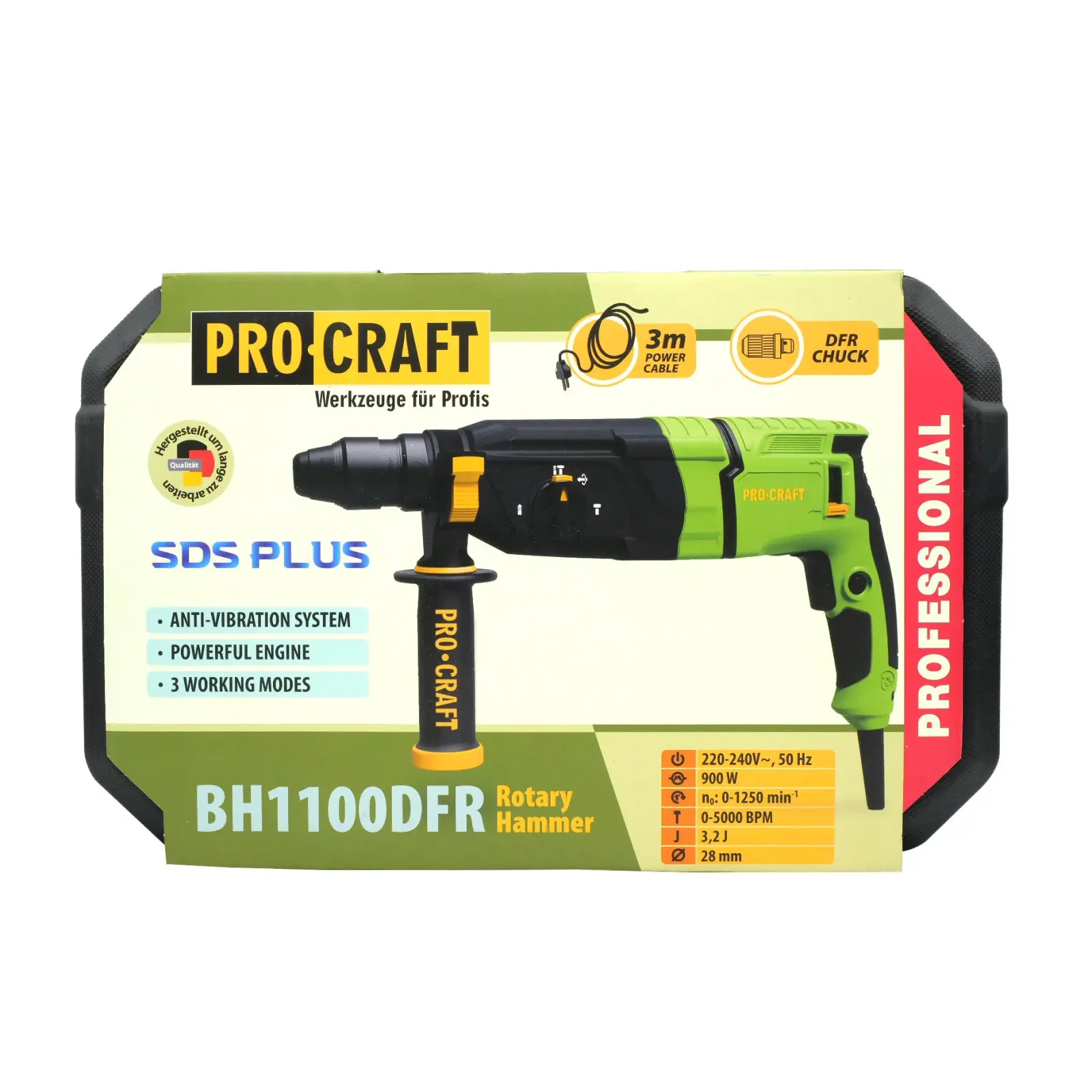 Перфоратор Procraft BH1100DFR UA