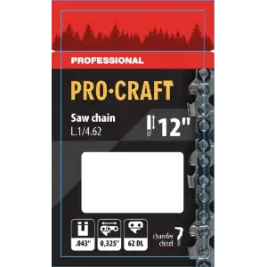 Ланцюг для ланцюгової пилки Procraft L.1/4.62 Universal 1/4" шаг 62 зв. (L1462) UA