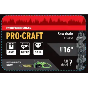 Ланцюг для ланцюгової пили Procraft L-3/8-57 (L3857) UA