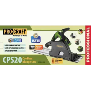 Акумуляторна занурювальна пила Procraft CPS20 (без акб та зп) (CPS20_bb) UA