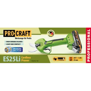 Акумуляторний секатор Procraft ES25Li (з 1 акб) UA