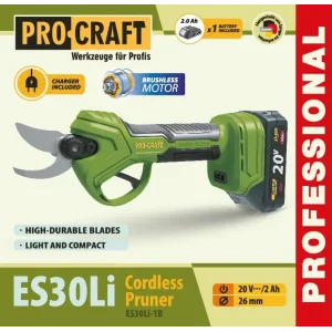 Акумуляторний секатор Procraft ES30Li (з 1 акб) (ES30Li_1akb) UA
