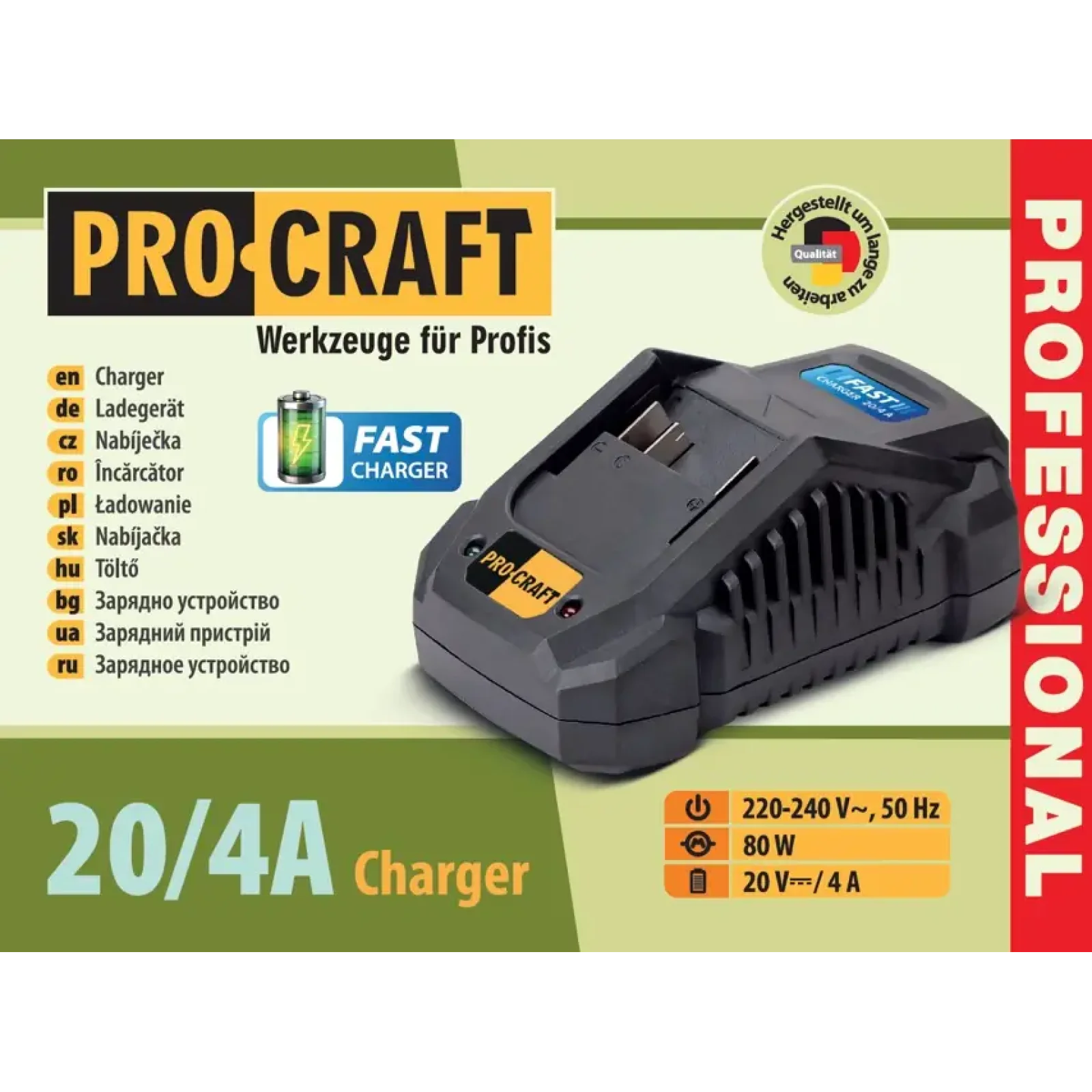 Зарядний пристрій Procraft Charger20/4 А (Charger20_4) UA