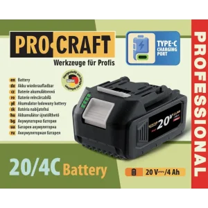 Акумуляторна батарея Procraft Battery20/4С 4 Аг Type-C UA