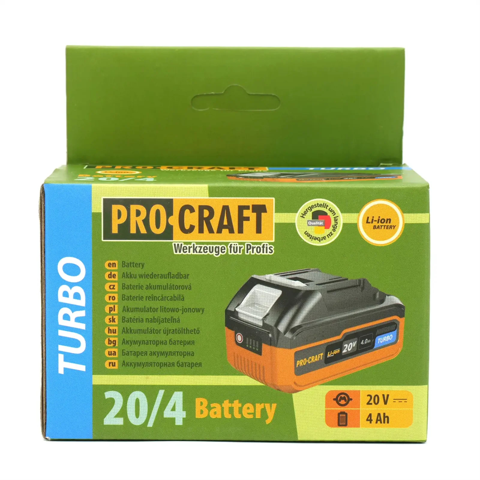 Акумуляторна батарея Procraft Battery20/4 Turbo (20В, 4Аг) (Battery20_4_turbo) UA