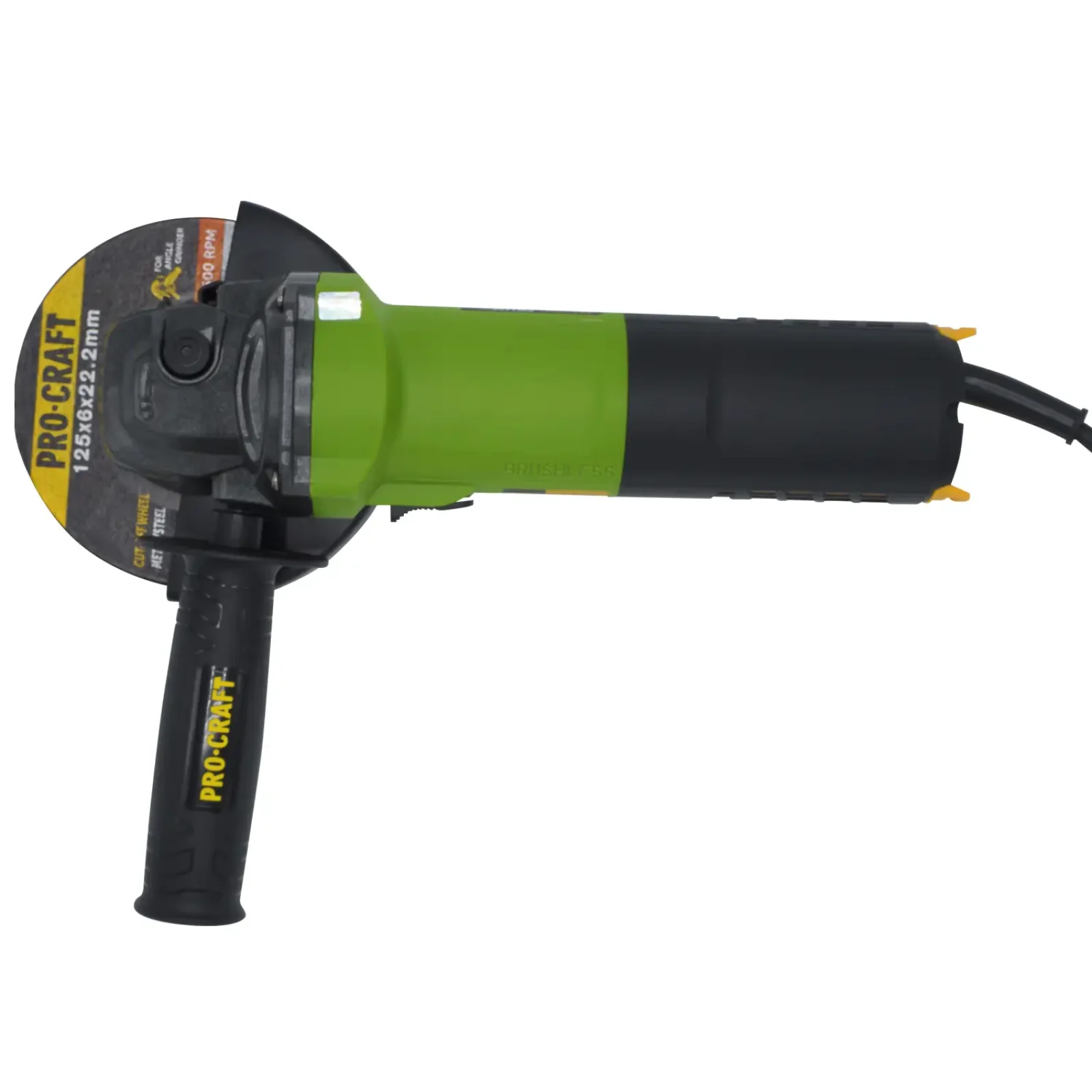 Кутошліфувальна машина безщіткова Procraft PW1550 125 мм (PW1550_bez) UA