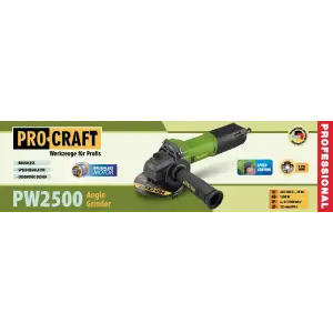 Кутошліфувальна машина безщіткова Procraft PW2500 125 мм UA